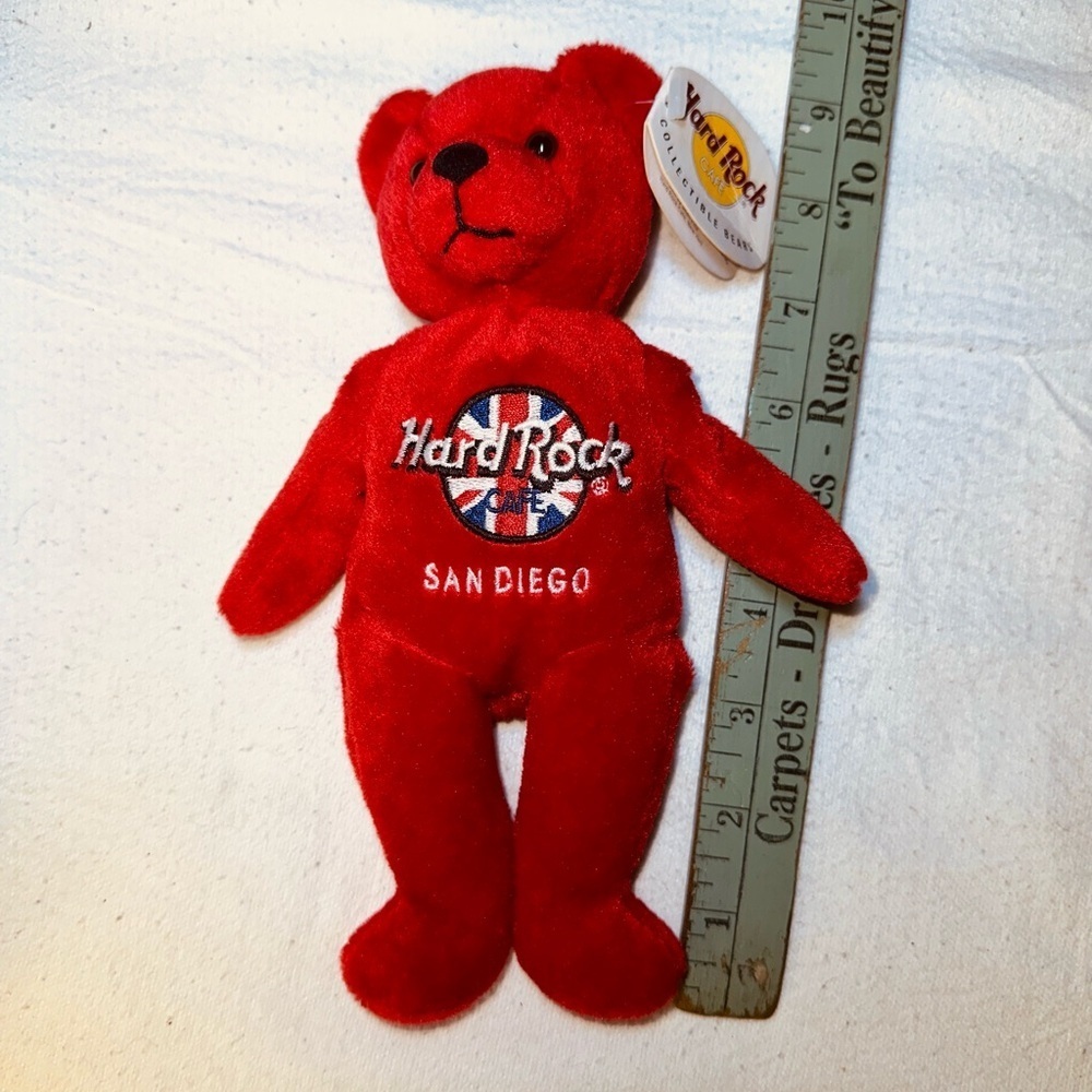 Hard Rock Cafe Lot 4 Red and Black Stuffed Bears Collection - Picture 9 of 10